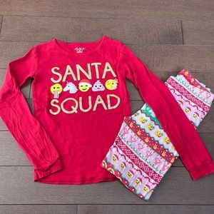 Santa Squad Emoji pajamas